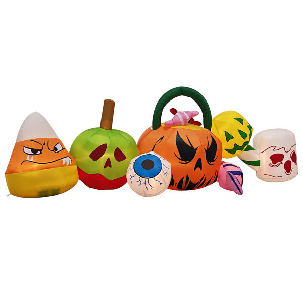 🎃 Hauntique™ 8ft Inflatable Pumpkin Candy Set – Lighted Halloween Yard Decoration