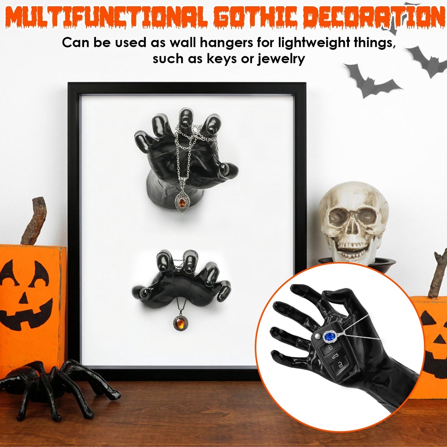 Creepy Candle Hands – Gothic Halloween Wall Decoration
