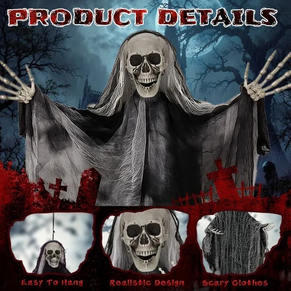 Hanging Skeleton Ghosts – 3PCS Halloween Outdoor Decor 