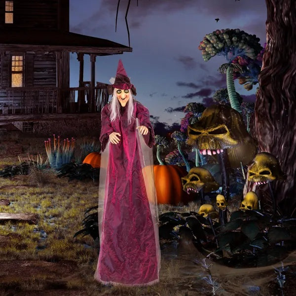 71in Life-Size Talking Hanging Witch – Halloween Decor 