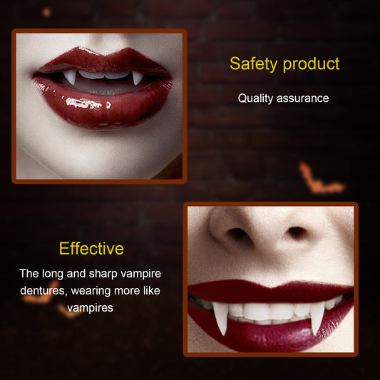 Retractable Vampire Fangs – Realistic Halloween Cosplay Teeth for Parties & Dance | Hauntique™