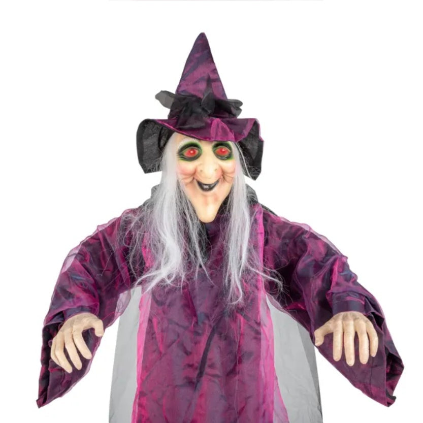 71in Life-Size Talking Hanging Witch – Halloween Decor 