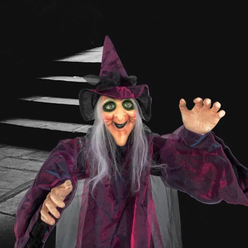 71in Life-Size Talking Hanging Witch – Halloween Decor 