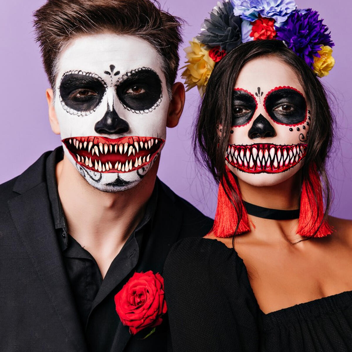 18 Sheets Halloween Temporary Tattoos – Scary Sticker Pack for Kids &amp; Adults 
