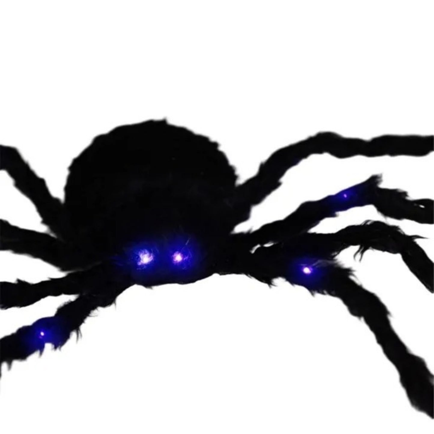 Giant Hairy Halloween Spider – Bendable Legs, Realistic Red Eyes
