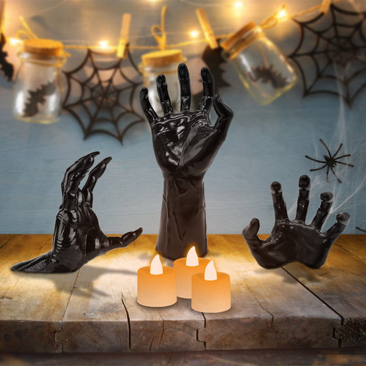 Creepy Candle Hands – Gothic Halloween Wall Decoration 