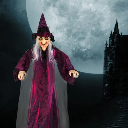 71in Life-Size Talking Hanging Witch – Halloween Decor 